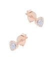 Heart Shaped CZ Silver Stud Earring STS-6661